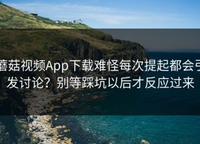 蘑菇视频App下载难怪每次提起都会引发讨论？别等踩坑以后才反应过来