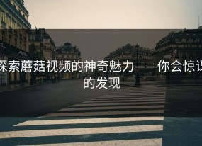 探索蘑菇视频的神奇魅力——你会惊讶的发现