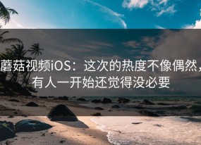 蘑菇视频iOS：这次的热度不像偶然，有人一开始还觉得没必要