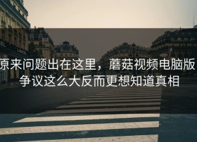 原来问题出在这里，蘑菇视频电脑版，争议这么大反而更想知道真相