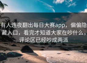 有人连夜翻出每日大赛app，偏偏隐藏入口，看完才知道大家在吵什么，评论区已经吵成两派