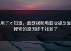 用了才知道，蘑菇视频电脑版被反复搜索的原因终于找到了