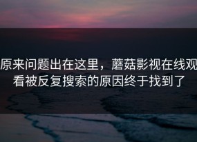 原来问题出在这里，蘑菇影视在线观看被反复搜索的原因终于找到了