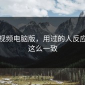 蘑菇视频电脑版，用过的人反应竟然这么一致