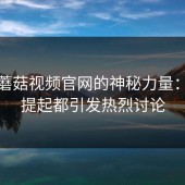 探寻蘑菇视频官网的神秘力量：每次提起都引发热烈讨论