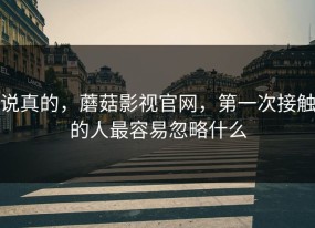 说真的，蘑菇影视官网，第一次接触的人最容易忽略什么